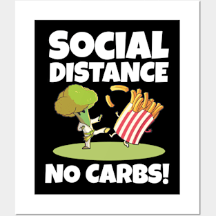 Funny Social Distancing Keto Low Carb Diet Posters and Art